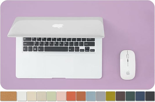 Cork Desk Mat - Small Dual - Sided Desk Pad for Office and Home - Desk Organization and Accessories - Ideal for Large Mouse Pad and Small Desk Mats on Top of Desks(Purple,23.6"x 13.8") | Desk Pads Blotters - TrueDesk
