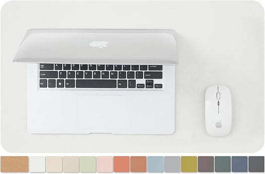 Cork Desk Mat - Small Dual - Sided Desk Pad for Office and Home - Desk Organization and Accessories - Ideal for Large Mouse Pad and Small Desk Mats on Top of Desks(White,23.6"x 13.8") | Desk Pads Blotters - TrueDesk