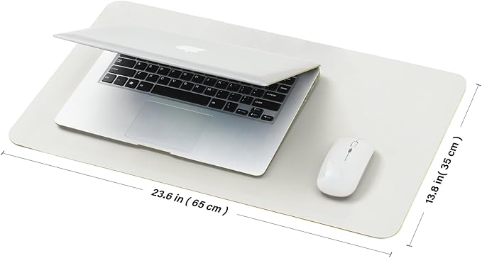 Cork Desk Mat - Small Dual - Sided Desk Pad for Office and Home - Desk Organization and Accessories - Ideal for Large Mouse Pad and Small Desk Mats on Top of Desks(White,23.6"x 13.8") | Desk Pads Blotters - TrueDesk