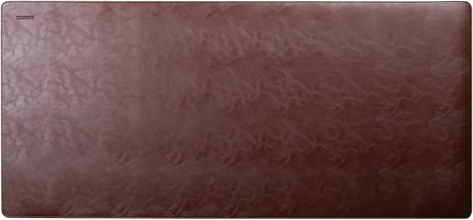 Cossini XL Desk Pad - Large Vegan Leather Desk Mat (17 x 36) - Buttery Smooth Writing, Damage Blocking, Non - Slip, Waterproof - Home Office Computer Desk Protector Blotter Laptop Keyboard Mouse Pad | Desk Pads Blotters - TrueDesk