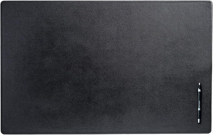 Dacasso Pad Without Side Rails Luxury Leather Blotter for Writing - Executive Desk Surface Protector, 30” x 19”, Black | Desk Pads Blotters - TrueDesk