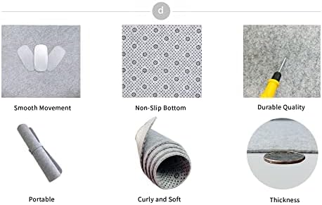 DAWNTREES Large Felt Desk Mat, 40''x16'' Full Felt Mouse Pad,Office Computer Desk Mat for Keyboard,100X40cm Desk Pad Protector (Light Grey) | Mouse Pads - TrueDesk