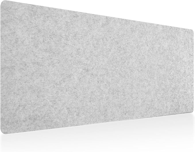 DAWNTREES Large Felt Desk Mat, 40''x16'' Full Felt Mouse Pad,Office Computer Desk Mat for Keyboard,100X40cm Desk Pad Protector (Light Grey) | Mouse Pads - TrueDesk