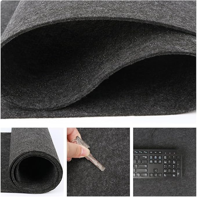DAWNTREES Large Felt Desk Mat, 40''x16'' Non - Slip Full Desk Mouse Pad, Office Computer Desk Mat for Keyboard,100X40cm Felt Desktop Mat for Desk Pad Protector | Mouse Pads - TrueDesk