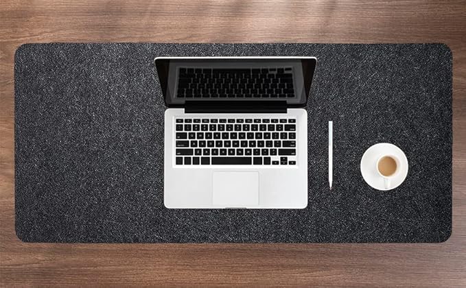 DAWNTREES Large Felt Desk Mat, 40''x16'' Non - Slip Full Desk Mouse Pad, Office Computer Desk Mat for Keyboard,100X40cm Felt Desktop Mat for Desk Pad Protector | Mouse Pads - TrueDesk