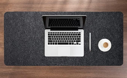 DAWNTREES Large Felt Desk Mat, 40''x16'' Non - Slip Full Desk Mouse Pad, Office Computer Desk Mat for Keyboard,100X40cm Felt Desktop Mat for Desk Pad Protector | Mouse Pads - TrueDesk