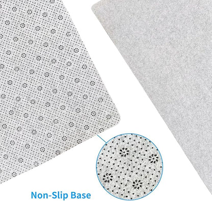 DAWNTREES Non - Slip Felt Desk Mat | 36''x15.8'' | Large Computer Desk Mat Keyboard and Mouse Pad | Office Desktop Pad Protector (Light Grey) | Desk Pads Blotters - TrueDesk