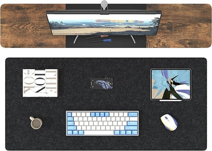 DAWNTREES Non - Slip Felt Desk Mat,36 x 15.8 Inches Large Desk Pad Protector,Office Computer Desk Mat for Full Keyboard and Mouse Pad | Mouse Pads - TrueDesk
