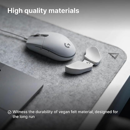 DELTAHUB - Minimalistic Felt Desk Protective Pad, Anti - Fray, Anti - Slip, Easy to Clean, Easy Glide, Long Lasting, Sleek Design, Comfortable, Resistant, Desk Mat, PC, Mac, Laptop - Large (18x32inch) | Mouse Pads - TrueDesk