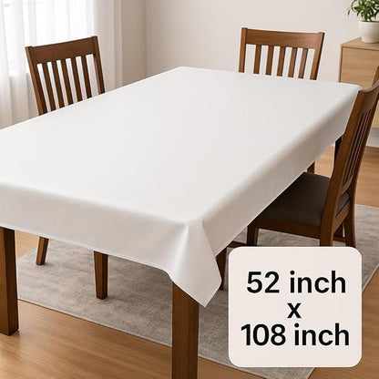 Dependable Industries inc. Essentials Felt Back Vinyl Table Pad – Cut - to - Fit Waterproof Table Protector with Flannel Backing – Heat - Resistant Dining Table Cover, 52" x 108" | Table Pads - TrueDesk