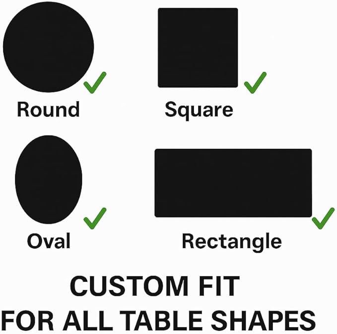 Dependable Industries inc. Essentials Felt Back Vinyl Table Pad – Cut - to - Fit Waterproof Table Protector with Flannel Backing – Heat - Resistant Dining Table Cover, 52" x 108" | Table Pads - TrueDesk