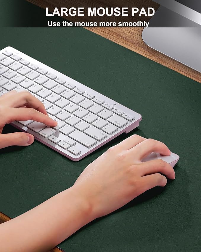 Desk mat Large, Leather Desk Pad Protector,Office Desk Mat,Mouse Pad, Non - Slip Desk Blotter, Laptop Desk Pad, Waterproof Desk Writing Pad for Office&Home (Dark Green, 48" x 24") | Desk Pads Blotters - TrueDesk