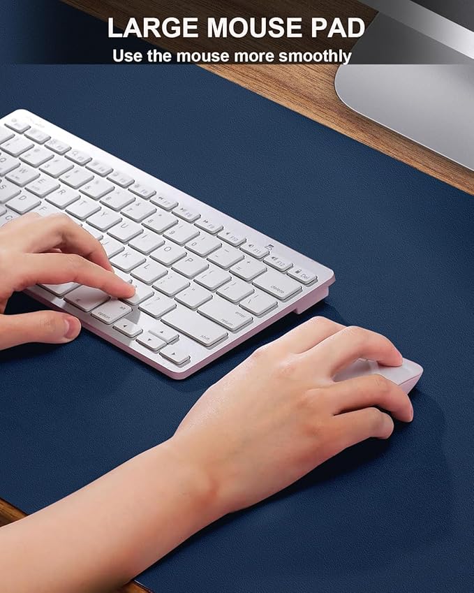 Desk mat Large, Leather Desk Pad Protector,Office Desk Mat,Mouse Pad, Non - Slip Desk Blotter, Laptop Desk Pad, Waterproof Desk Writing Pad for Office&Home (Midnight Blue, 48" x 24") | Desk Pads Blotters - TrueDesk