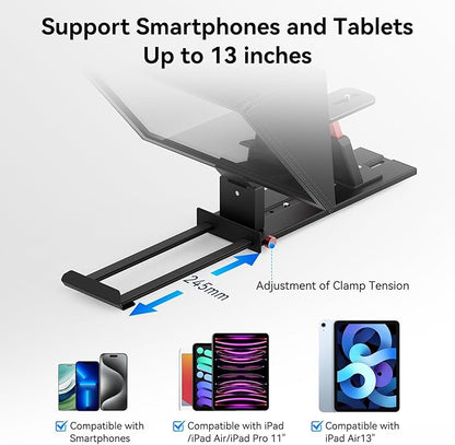 Desview P13 Portable Teleprompter for Camera Compatible with 12.9" Tablets Wireless Remote Control Foldable Sun Hood Lightweight (1.7kg) for Video Recording Vlogging Live Streaming | Teleprompters - TrueDesk