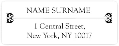 Dotty About Paper Personalized Return Address Labels (25 - 500 Custom mailing Address Labels) - Black and White x 100 | Address Labels - TrueDesk