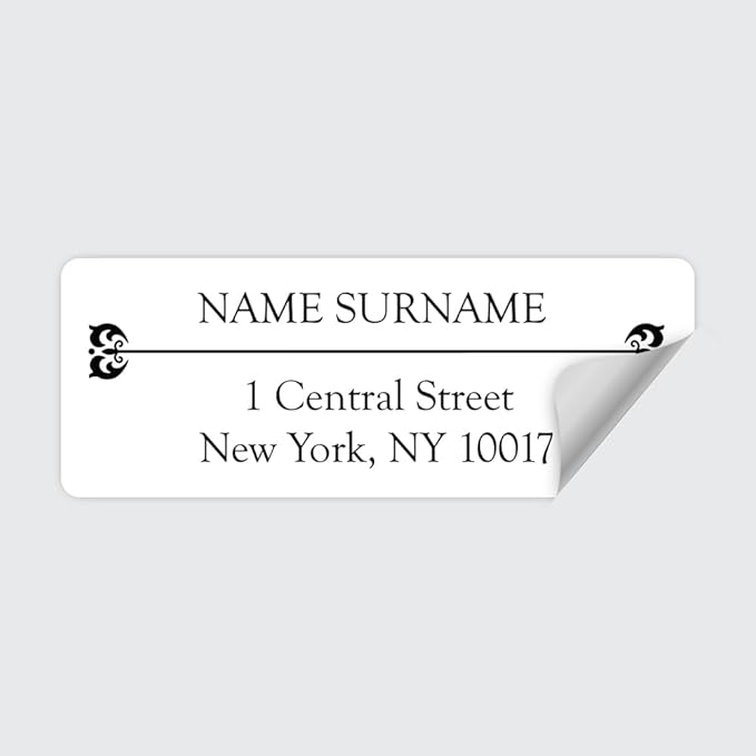 Dotty About Paper Personalized Return Address Labels (25 - 500 Custom mailing Address Labels) - Black and White x 100 | Address Labels - TrueDesk