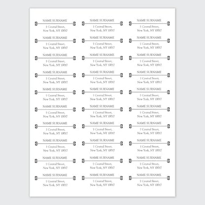 Dotty About Paper Personalized Return Address Labels (25 - 500 Custom mailing Address Labels) - Black and White x 100 | Address Labels - TrueDesk