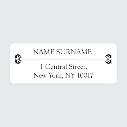 Dotty About Paper Personalized Return Address Labels (25 - 500 Custom mailing Address Labels) - Black and White x 100 | Address Labels - TrueDesk