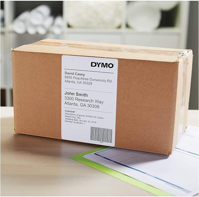 Dymo 104 mm x 159 mm LW Extra Large Shipping Labels for LabelWriter 4 XL Label Maker, Roll of 220, Authentic, Black Print on White | Address Labels - TrueDesk