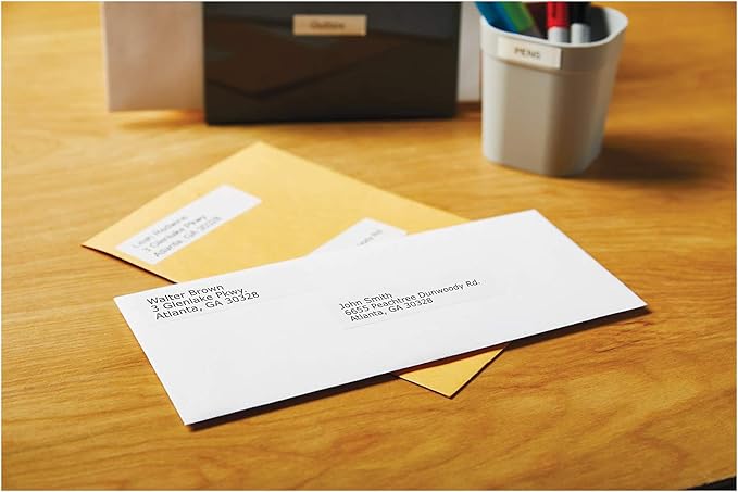 Dymo 28 mm x 89 mm LW Address Labels, 2 Roll of 130 Easy - Peel Labels, Self - Adhesive, for LabelWriter Label Makers, Authentic - Black on White | Address Labels - TrueDesk