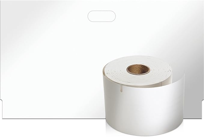 DYMO 30856 LW Non - Adhesive Name Badge Labels for LabelWriter Label Printers, White, 2 - 7/16'' x 4 - 3/16'', 1 Roll of 250 | Laser Inkjet Printer Labels - TrueDesk