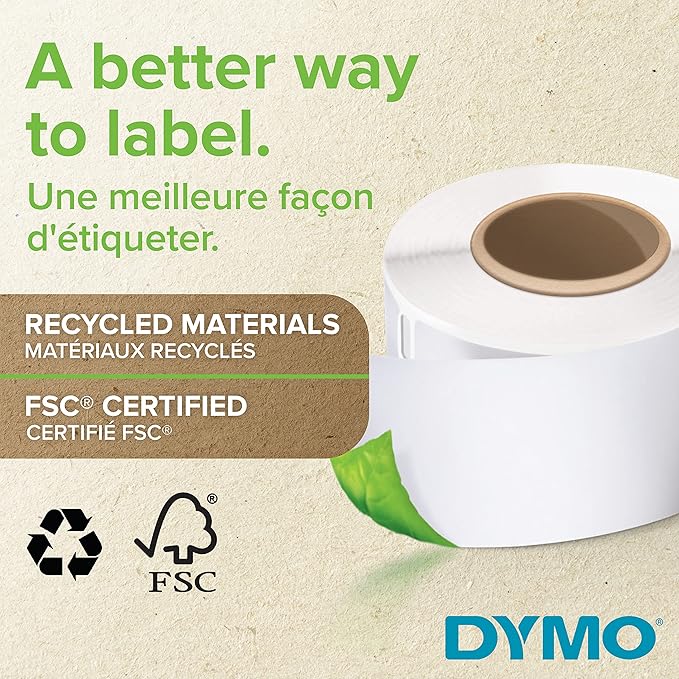 DYMO Authentic LabelWriter Large Shipping Labels/Name Badges | 54 mm x 101 mm | Self - Adhesive | Roll of 220 Easy - Peel Labels | for LabelWriter Label Makers | Made in Europe | Address Labels - TrueDesk