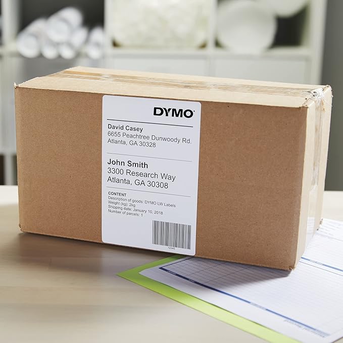 DYMO Authentic LW Extra - Large Shipping Labels DYMO Labels for LabelWriter 5XL and 4XL Label Printers Only White 4" x 6" 1 Roll of 220 | Laser Inkjet Printer Labels - TrueDesk