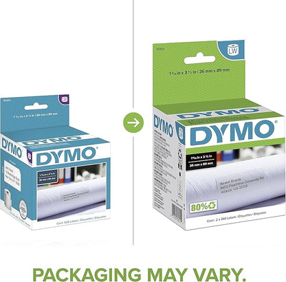 DYMO Authentic LW Large Mailing Address Labels, DYMO Labels for LabelWriter Label Printers, 1 - 4/10" x 3 - 1/2", 2 Rolls of 260 (520 Total) (Pack of 10) | Address Labels - TrueDesk