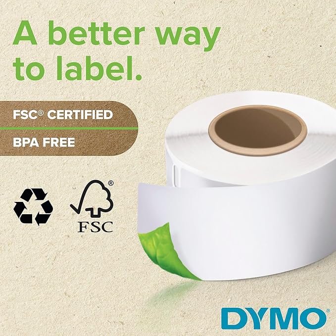 DYMO Authentic LW Mailing Address Labels | DYMO Labels for LabelWriter Label Printers (1 - 1/8" x 3 - 1/2"), 2 Rolls of 130 (260 Total) | Address Labels - TrueDesk