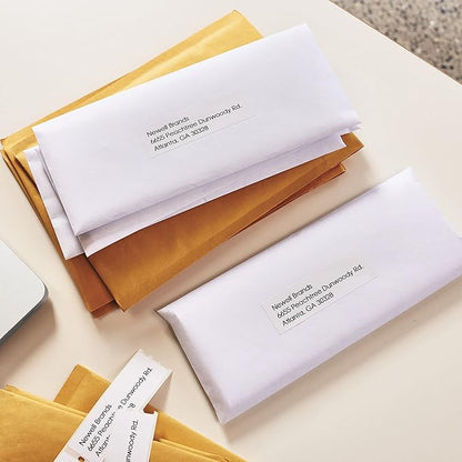 DYMO Authentic LW Mailing Address Labels for LabelWriter Label Printers, White, 1 - 1/8'' x 3 - 1/2'', 2 Rolls of 260 (30572) | Address Labels - TrueDesk