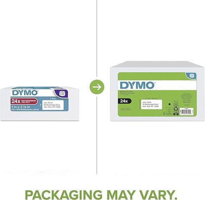 DYMO Authentic LW Multi - Purpose Labels for LabelWriter Label Printers, White, 1" x 2 - 1/8", 24 Rolls of 500 (12,000 Total) | All - Purpose Labels - TrueDesk