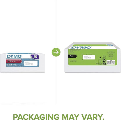 DYMO Authentic LW Return Address Labels for LabelWriter Label Printers, White, 3/4" x 2", 6 Rolls of 500 (3000 Total) | Address Labels - TrueDesk