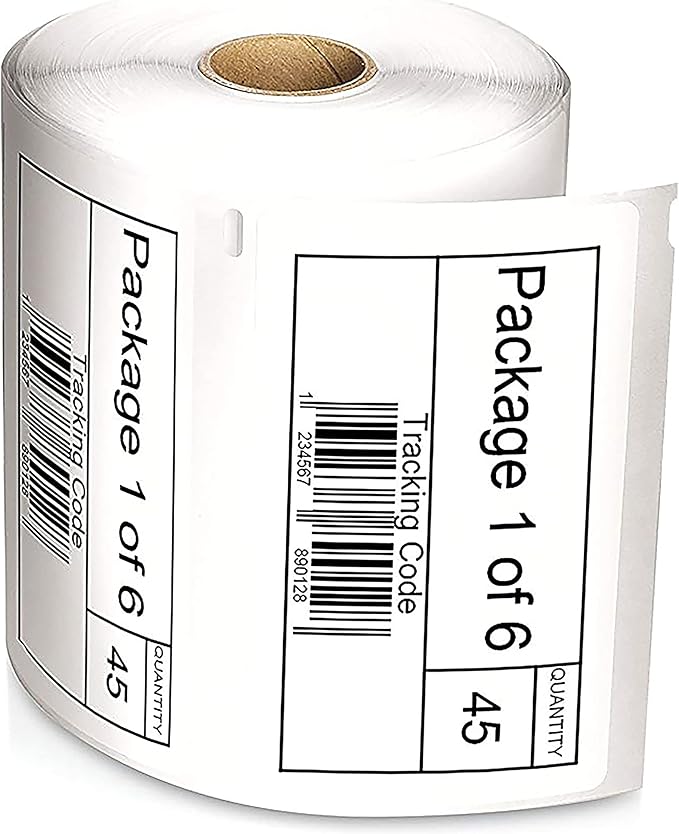 Dymo S0947420 LabelWriter 4XL High Capacity Large Shipping Labels, 102 x 59 mm, 2 Rolls of 575 - Black Print on White | Address Labels - TrueDesk