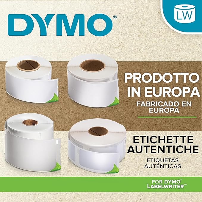 Dymo S0947420 LabelWriter 4XL High Capacity Large Shipping Labels, 102 x 59 mm, 2 Rolls of 575 - Black Print on White | Address Labels - TrueDesk