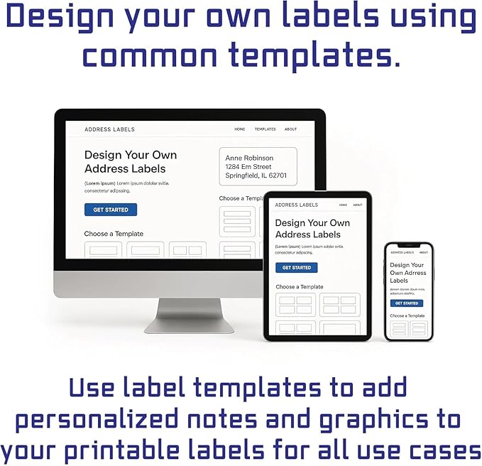 Easy Peeling Printable Address Shipping Labels, 1" x2 5/8" | Customizable Sticker | White | 15,000 Blank Mailing and Shipping Labels | Inkjet and Laser Printer Guaranteed | Blank Labels | Laser Inkjet Printer Labels - TrueDesk