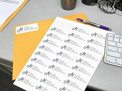 Easy Peeling Printable Address Shipping Labels, 2.625" x 1" | Customizable Sticker | White | 3,000 Blank Mailing and Shipping Labels | Inkjet and Laser Printer Guaranteed | Blank Labels | Laser Inkjet Printer Labels - TrueDesk