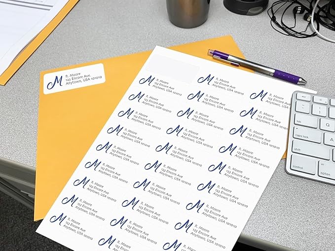 Easy Peeling Printable Address Shipping Labels, 2.625" x 1" | Customizable Sticker | White | 7500 Blank Mailing and Shipping Labels | Inkjet and Laser Printer Guaranteed | Blank Labels | Laser Inkjet Printer Labels - TrueDesk