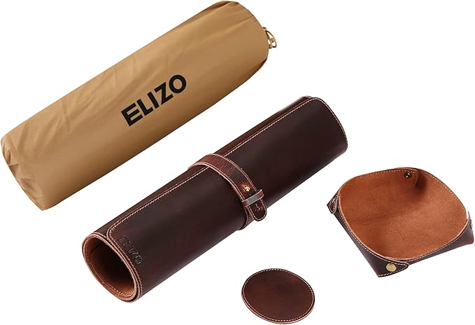 ELIZO Genuine Leather Desk Pad Leather Desk Mat (Bourbon2, 31x15.6 Single Layer2) | Desk Pads Blotters - TrueDesk