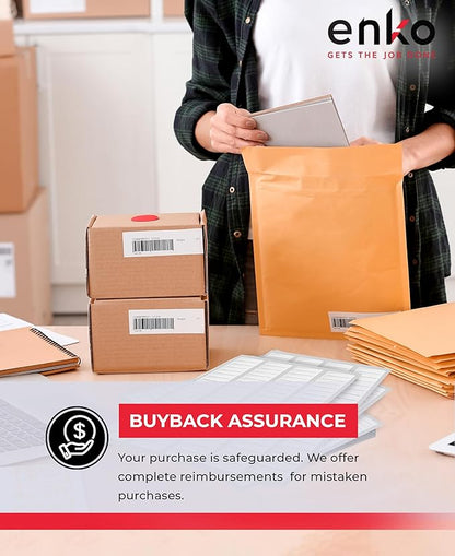 enKo 24000 Labels, 1/2 x 1 - 3/4 inches - White - Address, Mailing, Shipping and Barcode Blank Labels for Laser and Inkjet Printers | Laser Inkjet Printer Labels - TrueDesk