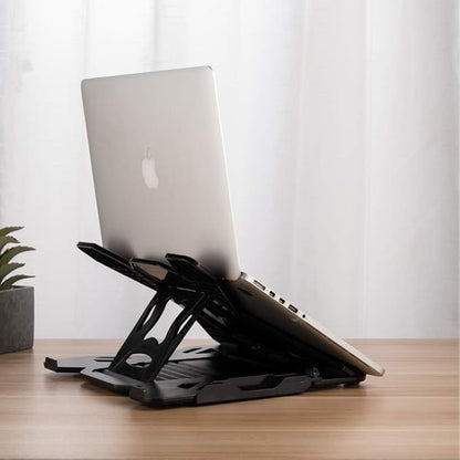 Ergonomic Adjustable Laptop Stand for Desk with Phone Holder & 360° Rotation - Foldable Portable Stand for 10 - 17" Laptops, MacBook Pro 16", Gaming Laptops, Tablets | Heavy - Duty & Ventilated Design | Stands - TrueDesk