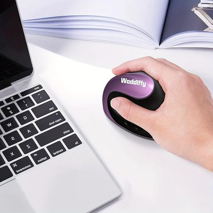 Ergonomic Mouse Wireless,Vertical Mouse with Silent Click Right Handed Small Mouses with 6 Buttons 1000/1200/1600 for Laptop,Desktop,PC, MacBook（Purple AA） | Mice - TrueDesk