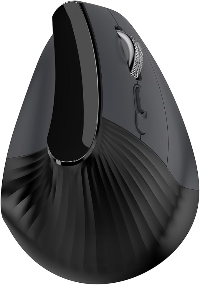 Ergonomic Vertical Mouse Wireless, Bluetooth Ultra - Fast Scrolling 4800 DPI Rechargeable Ergo Mouse, 2.4G Quiet Clicks 6 Buttons RGB Optical Mice, 3 Multi - Device Connectivity for Mac, Laptop - Black | Mice - TrueDesk