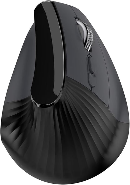 Ergonomic Vertical Mouse Wireless, Bluetooth Ultra - Fast Scrolling 4800 DPI Rechargeable Ergo Mouse, 2.4G Quiet Clicks 6 Buttons RGB Optical Mice, 3 Multi - Device Connectivity for Mac, Laptop - Black | Mice - TrueDesk