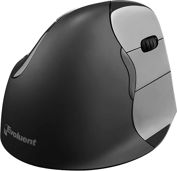 Evoluent – Inventor of The Vertical Mouse – VMC Vertical Ergonomic Mouse Wireless USB/Bluetooth Ergo Design for Right Hand M - L, Sculpted Comfort, 4 Speeds, Copy & Paste Buttons | Mice - TrueDesk