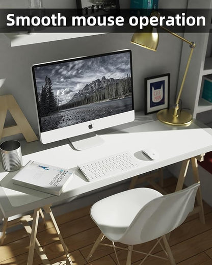 Extra Large Desk pad, Leather Desk Pad Protector,Office Desk Mat,Mouse Pad, Non - Slip Desk Blotter, Laptop Desk Pad, Waterproof Desk Writing Pad for Office&Home (Ivory White, 55" x 17") | Desk Pads Blotters - TrueDesk