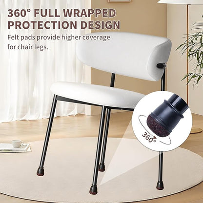 Ezprotekt 24 Pcs Extra Small Chair Leg Floor Protectors, Silicone Felt Chair Pads for Hardwood Floors, Round Chair Leg Caps, Felt Furniture Feet Covers for Dining Table, Black (XS Fit: 2/5" - 11/20") | Furniture Pads - TrueDesk
