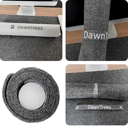 Felt Desk Mat,35.5" x 15.8" Inches,Large Keyboard Mat,Wool Desk Pad, Extra Large Felt Mouse Pad for Computers,Laptops, Offices and Homes. (Dark Gray) | Mouse Pads - TrueDesk