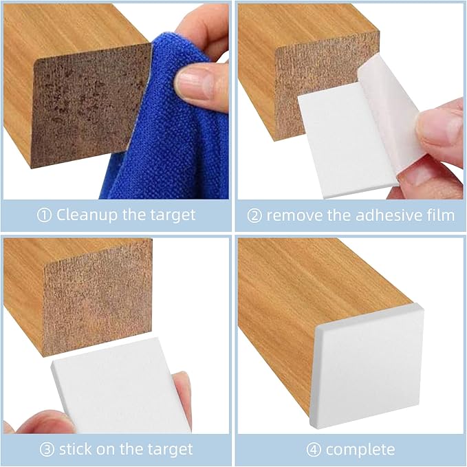 Felt Furniture Pads, 10 Pack Heavy Duty Non Slip Felt Sheets, 8 x 8 inch for Hardwood Floors, Chairs, Walls (White) | Furniture Pads - TrueDesk