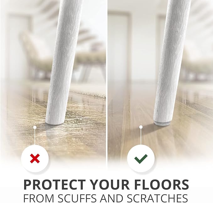 Felt Furniture Pads X - PROTECTOR 133 PCS - Premium Furniture Pads for Hardwood Floors - White Felt Pads for Furniture Feet - The Best Chair Leg Floor Protectors - Protect Your Hard Floors! | Furniture Pads - TrueDesk