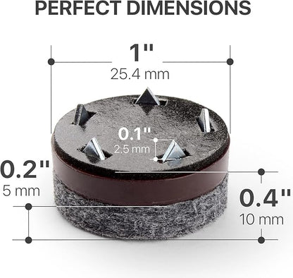 Felt Furniture Pads X - Protector 16 PCS - 1" Felt Pads with Prongs - Premium Felt Chair Pads - Furniture Pads for Hardwood Floors - Chair Floor Protectors for Hardwood - Slide Your Furniture Easily! | Furniture Pads - TrueDesk